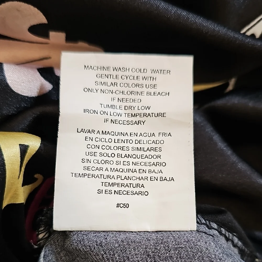 O.L.M Corset style Satin Black, Multicolor Crop Top Long Sleeve Size S - Picture 7 of 8